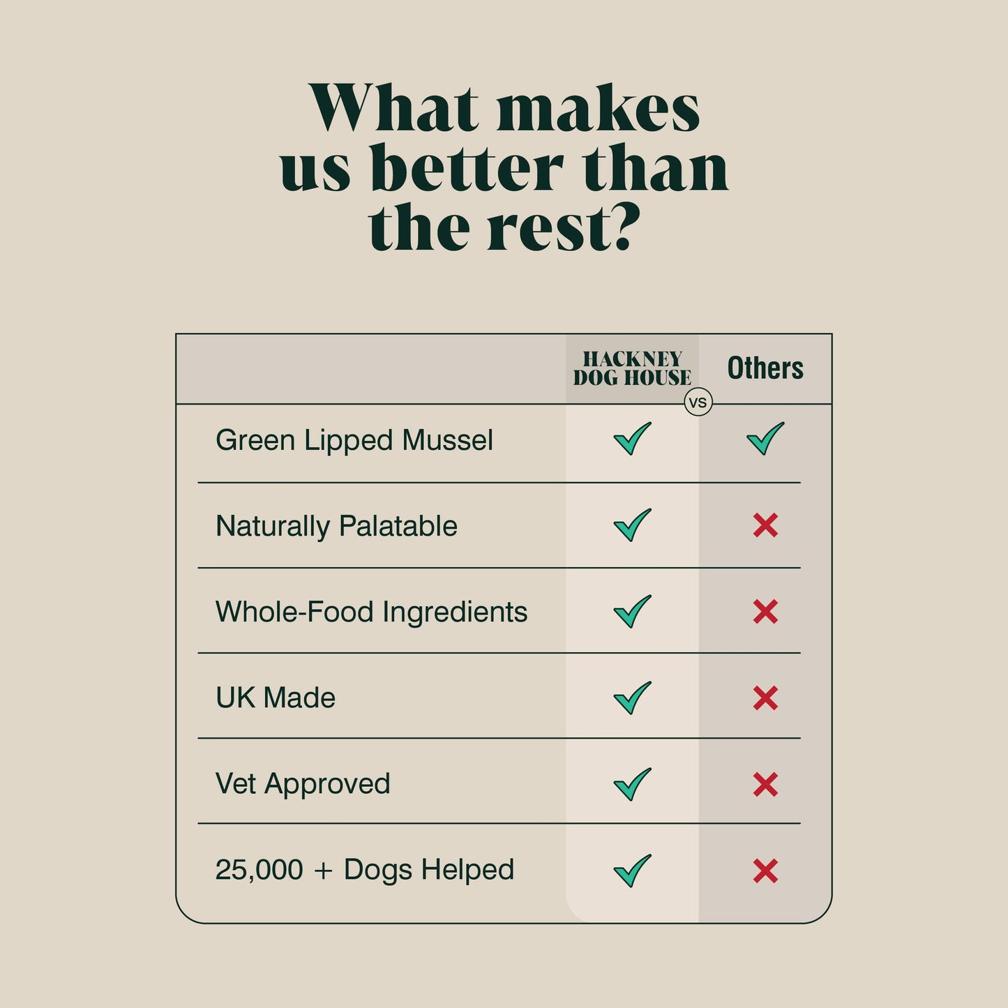 Hackney Dog House Green Lipped Mussel Powder for Dogs | 80 Servings