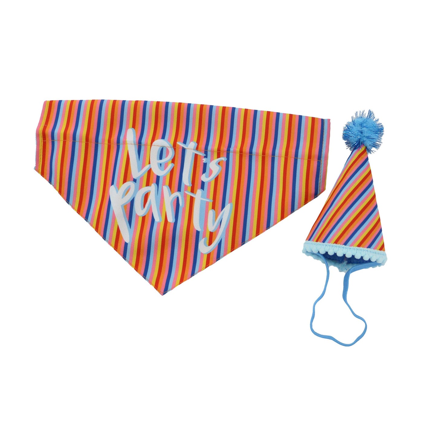 Pawty Time Sprinkle Hat and Bandana Set ( M/L)