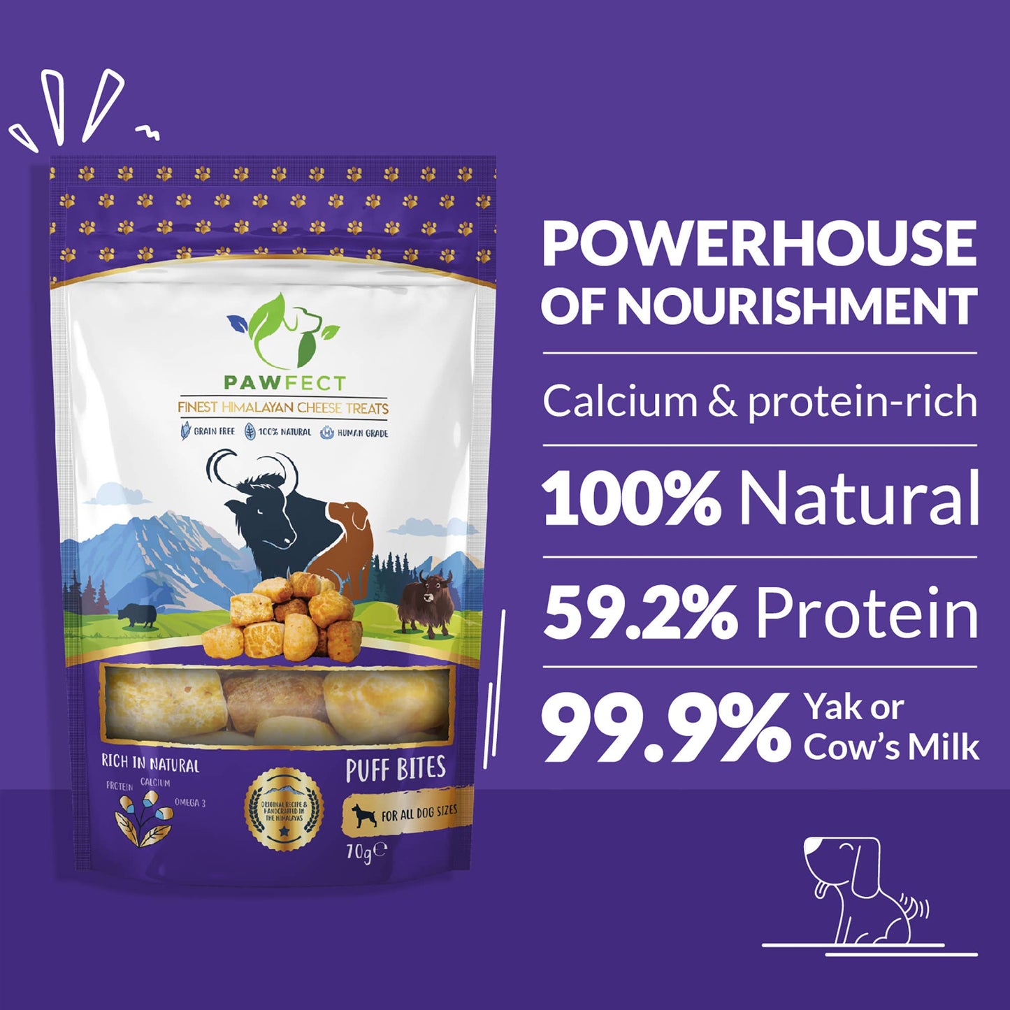 Himalayan Cheese Puff Bites for Dogs