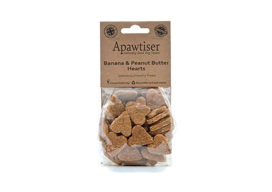 Apawtiser Banana & Peanut Butter Hearts 100g