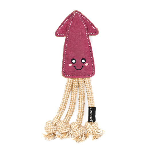 EcoZippy Suede and Rope Buddies - Squid