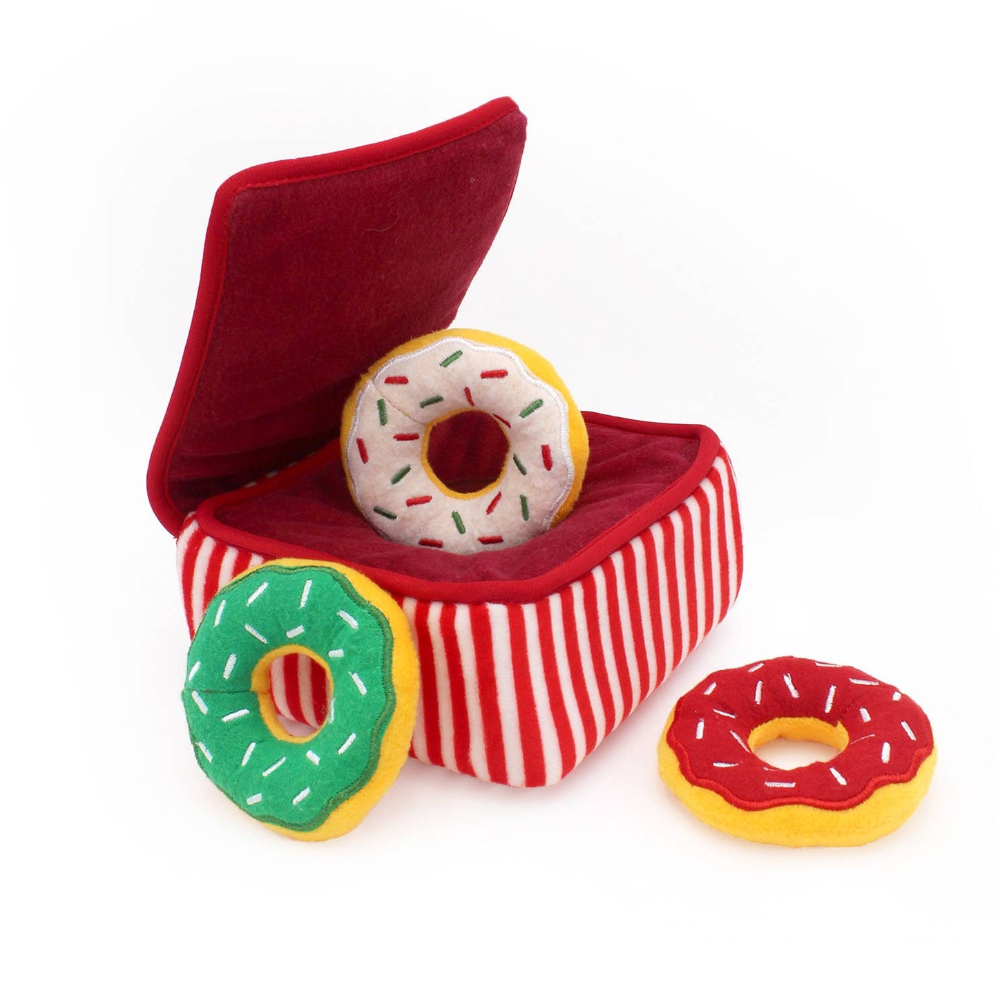 Holiday Burrow™ - Donutz Box - Christmas Dog Toy