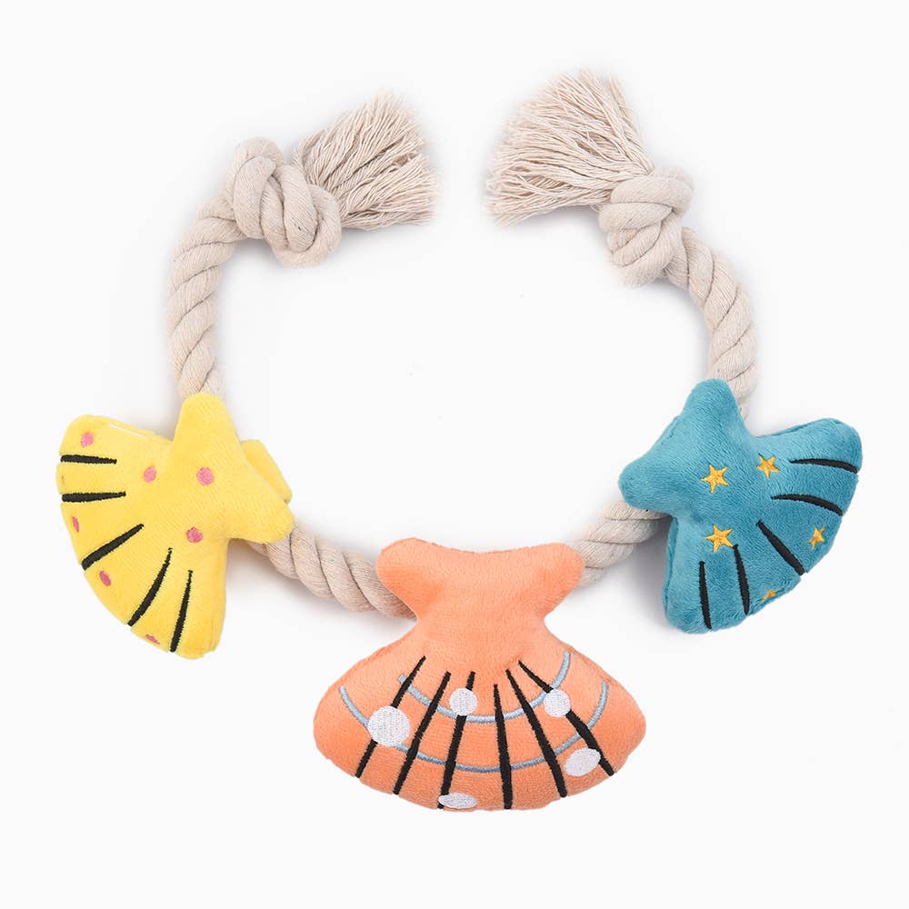 HugSmart Pet - Pirate Pups | Shell Necklace - Rope Toy