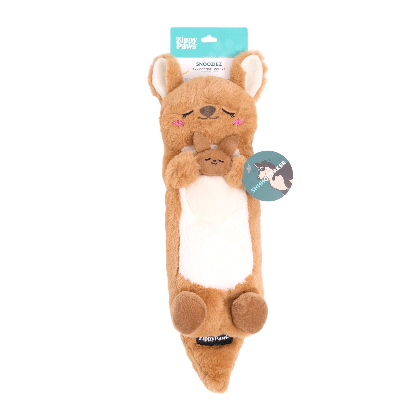 Zippy Paws Snooziez with Shhhqueaker - Kangaroo