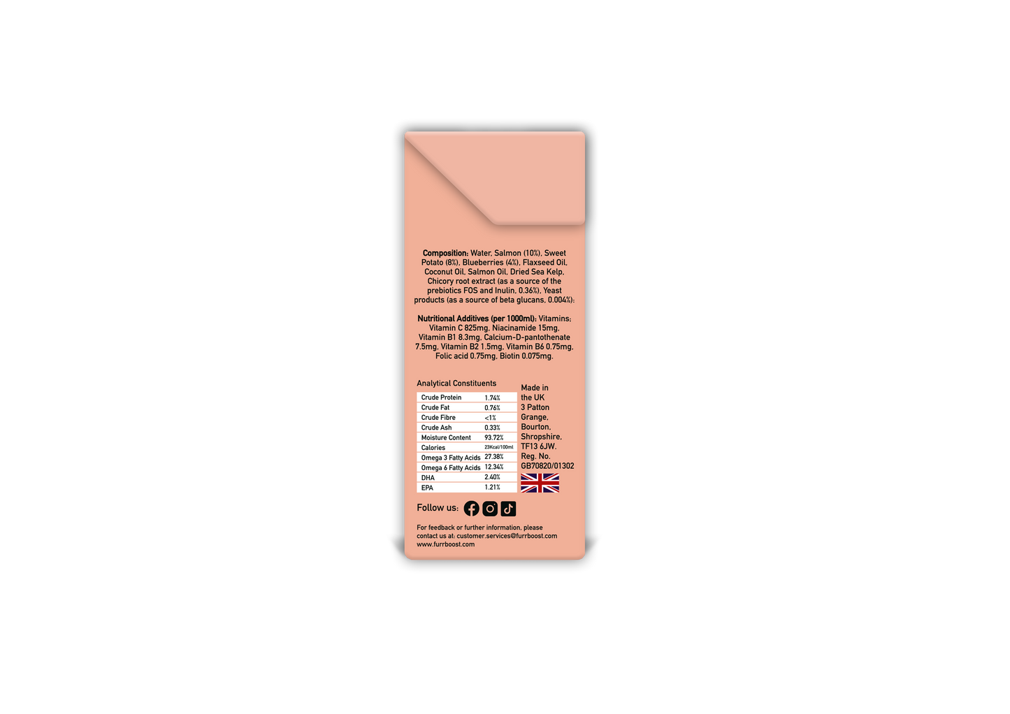 Furr Boost - Salmon Sweet Potato and Blueberry 400ml