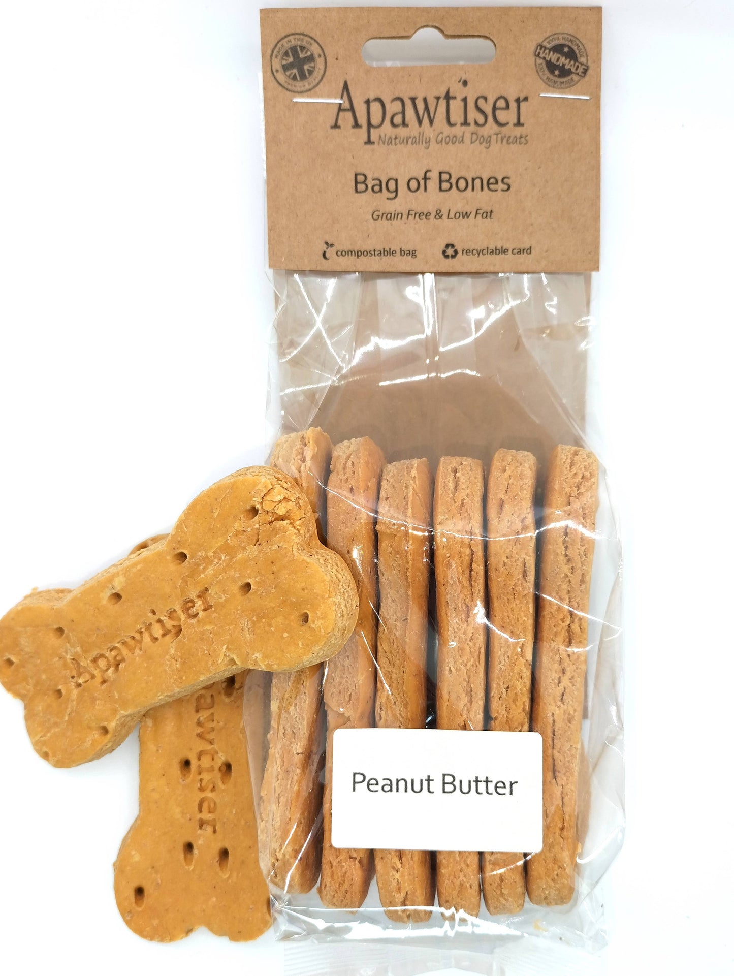 Peanut Butter Bag of Bones - Grain free and low fat dog trea