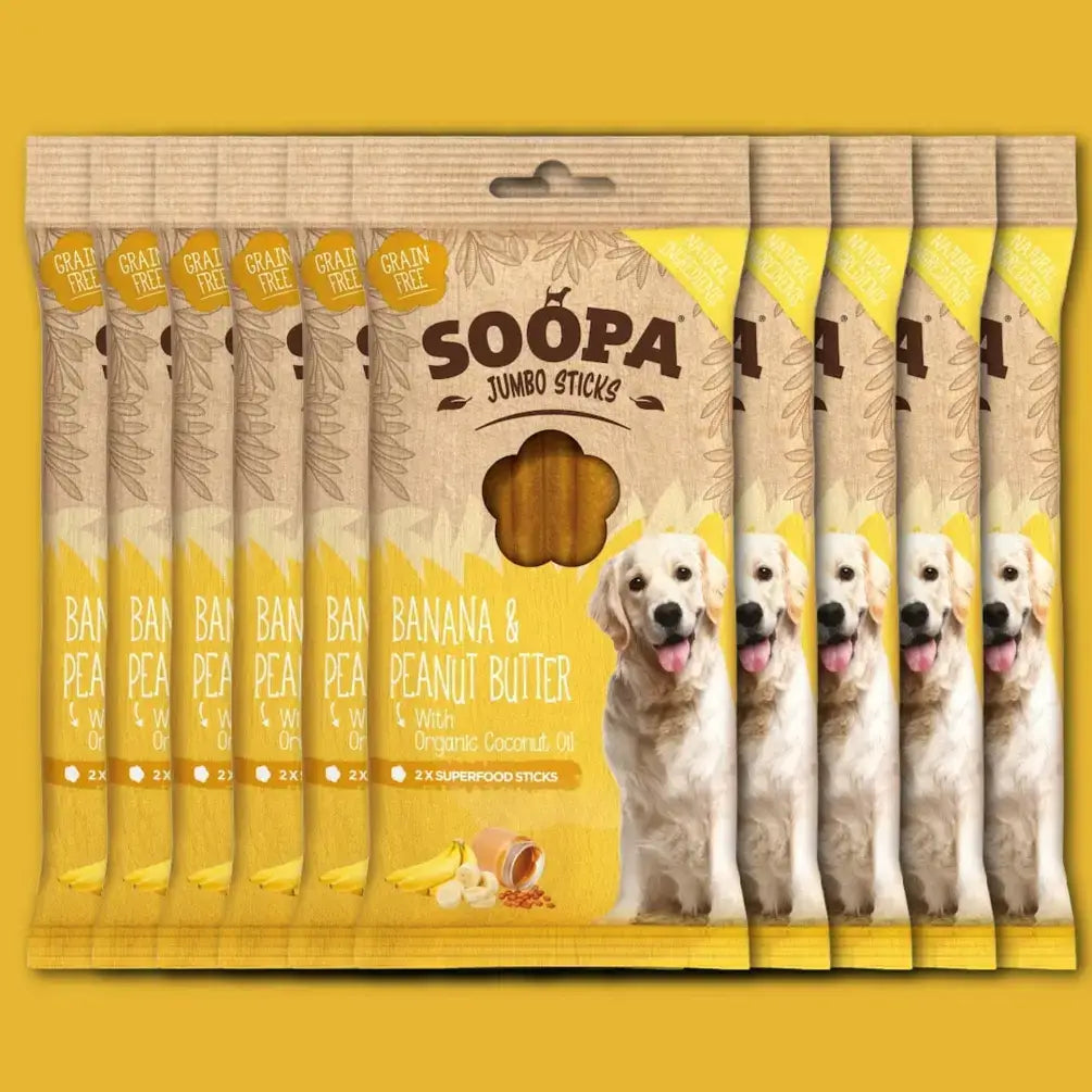 Banana & Peanut Butter Jumbo Dog Dental Sticks