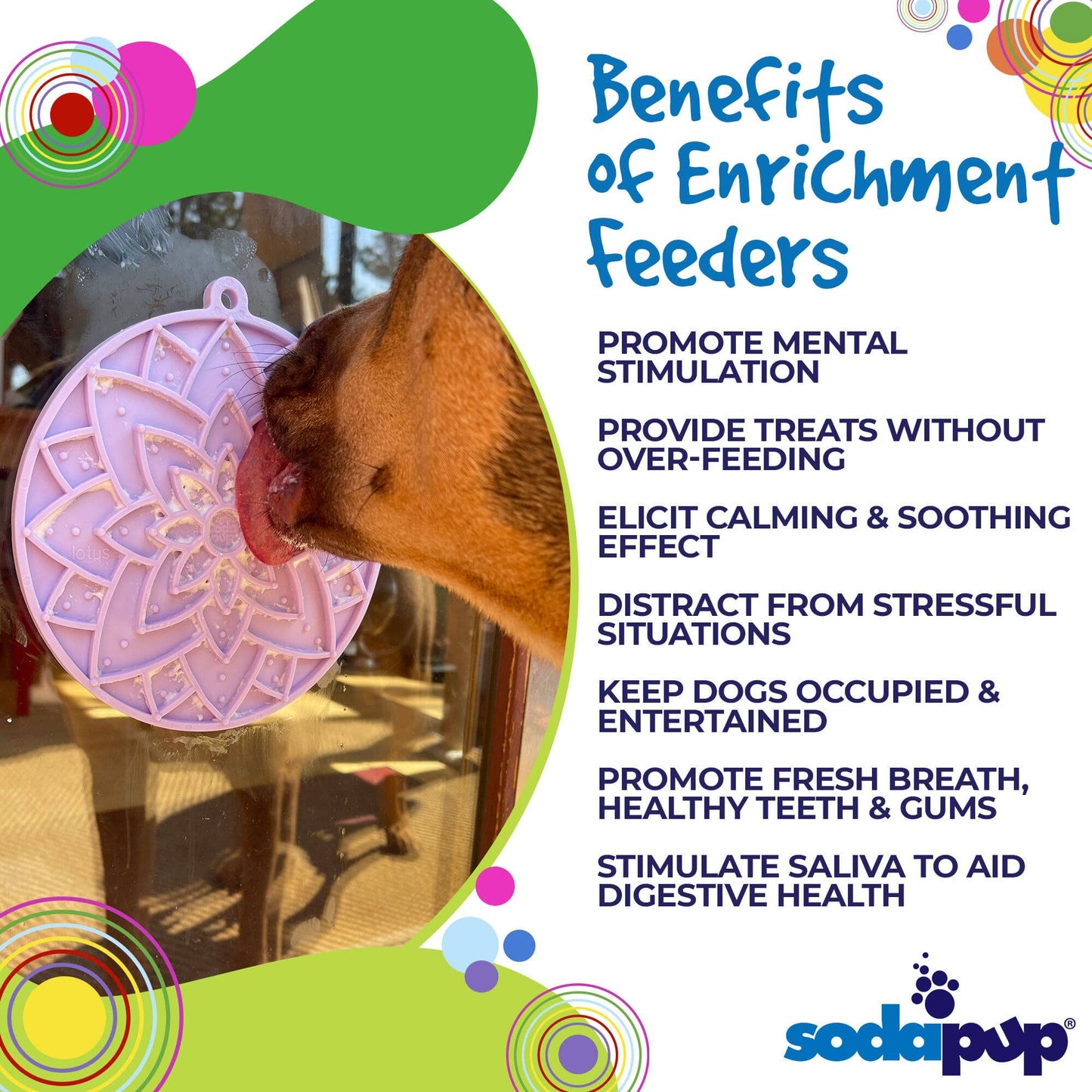 Lotus Enrichment Lick Mat With Suction Cups: Light Green