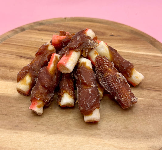 "Surimi'' Crab Meat in Chicken Breast Blanket