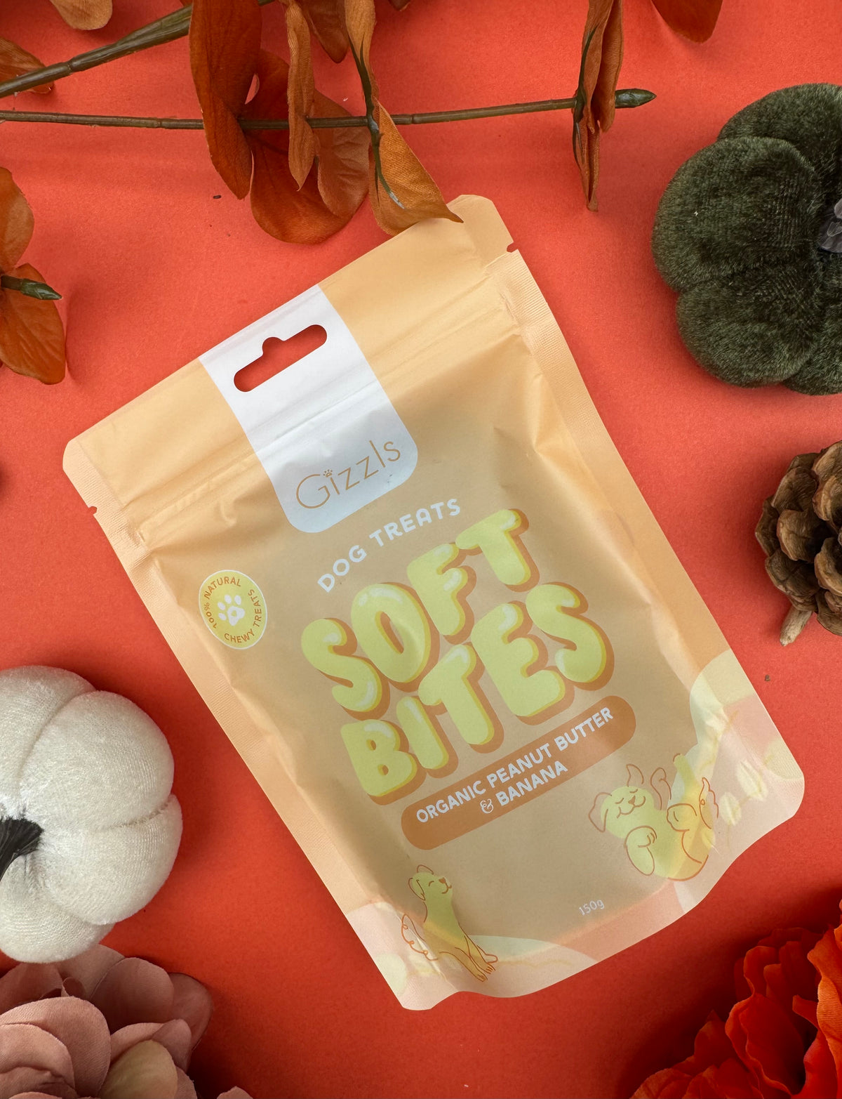 Gizzls Soft Bites Peanut Butter & Banana Dog Treats