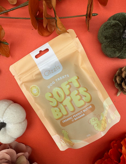 Gizzls Soft Bites Peanut Butter & Banana Dog Treats