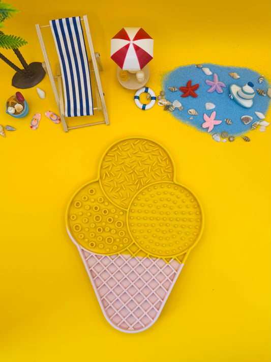 Ice Cream Cone Lick Mat - Pink