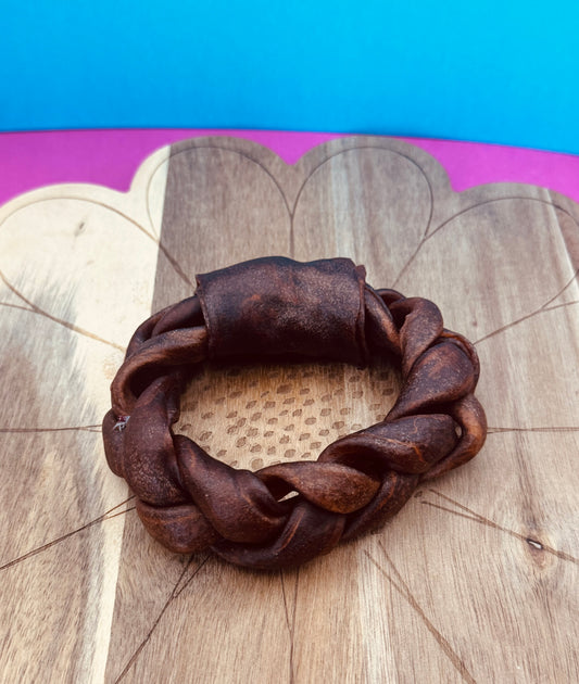 Camel Collagen Braided Ring