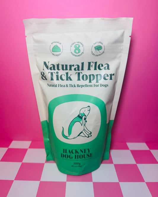Hackney Dog House | Natural Flea and Tick Powder for Dogs | Herbal Repellent