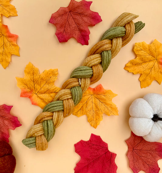 Tricolour XL Braid | Spinach, Carrot & Peanut Butter