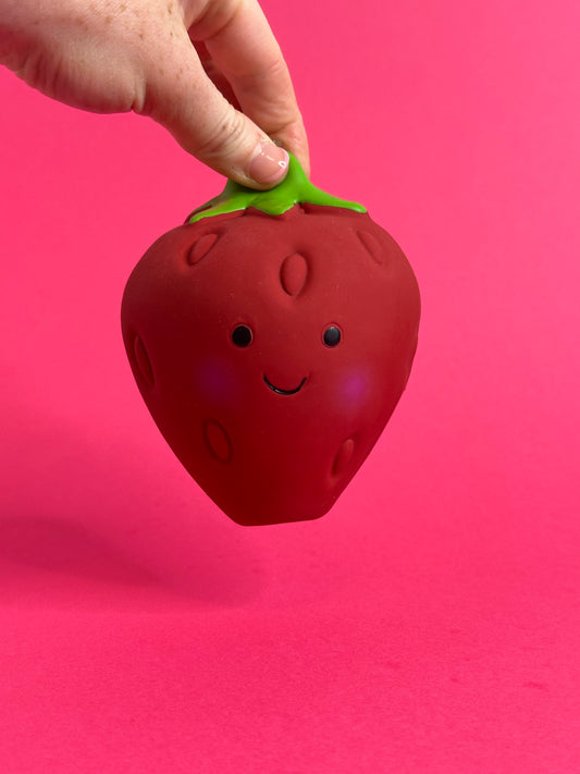 Petface Foodie Faces Latex Toy | Strawberry