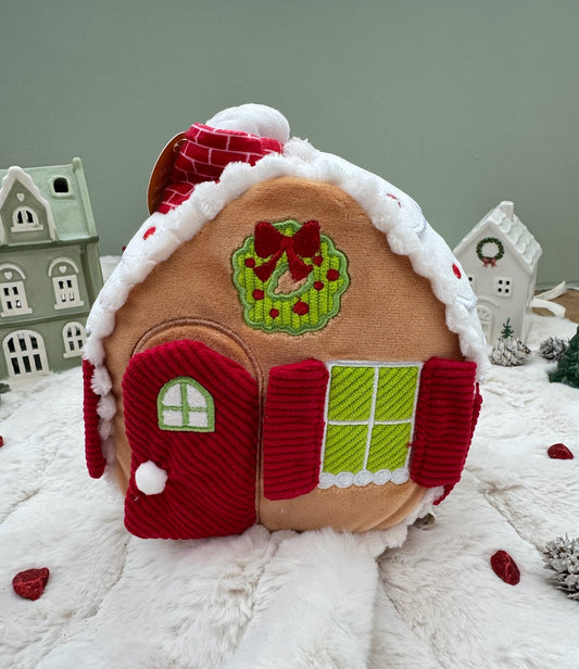 Gingerbread House Interactive Snuffle Holiday Dog Toy