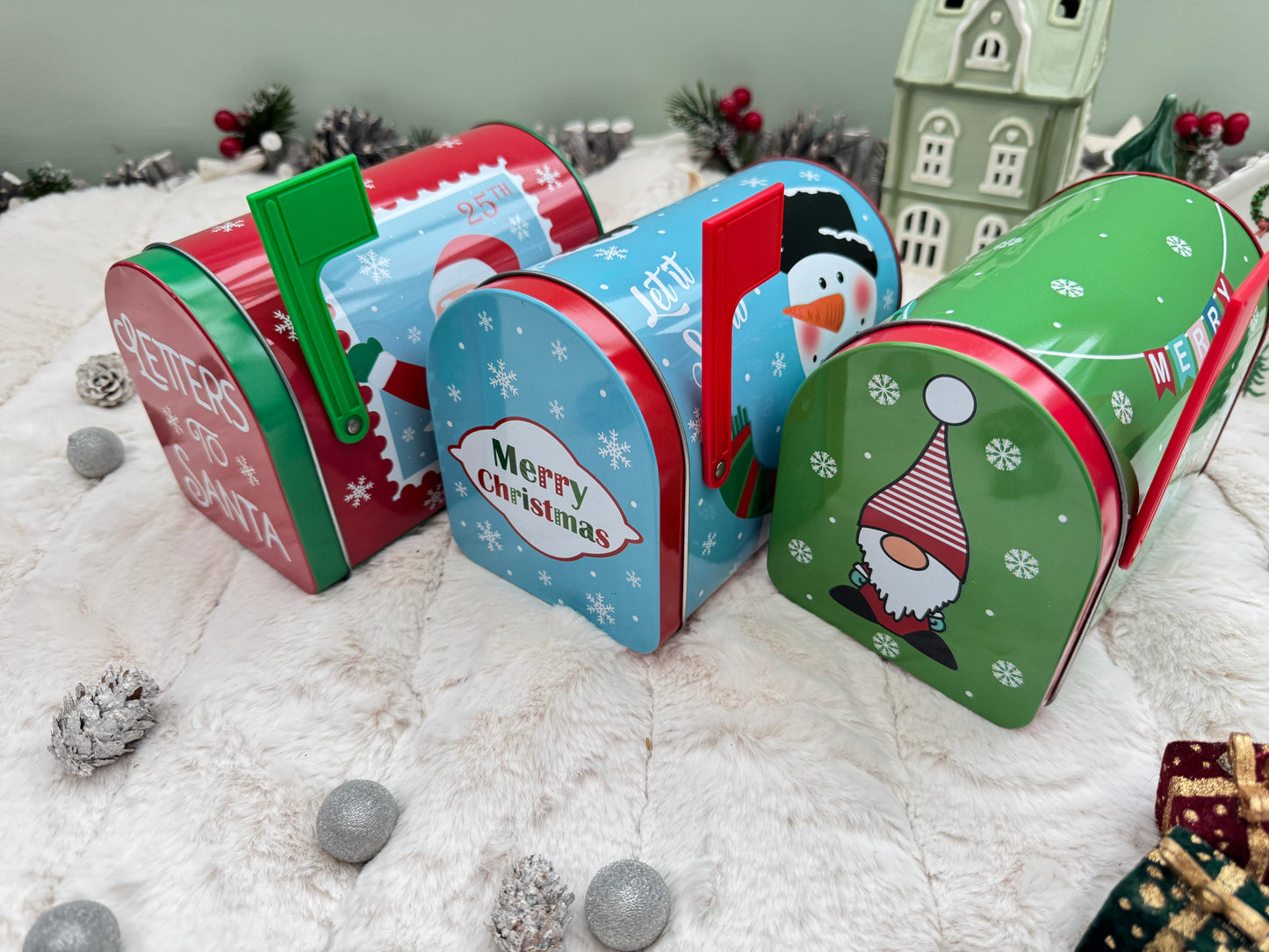 Christmas Holiday Mailbox Tin | 2 Sizes