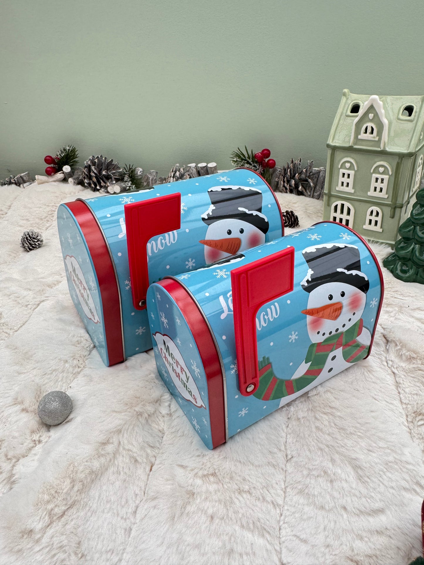 Christmas Holiday Mailbox Tin | 2 Sizes
