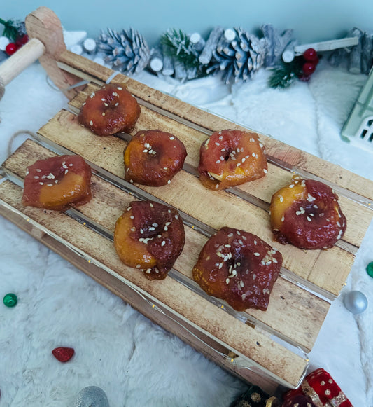 Chicken, Lamb and White Sesame Bagels