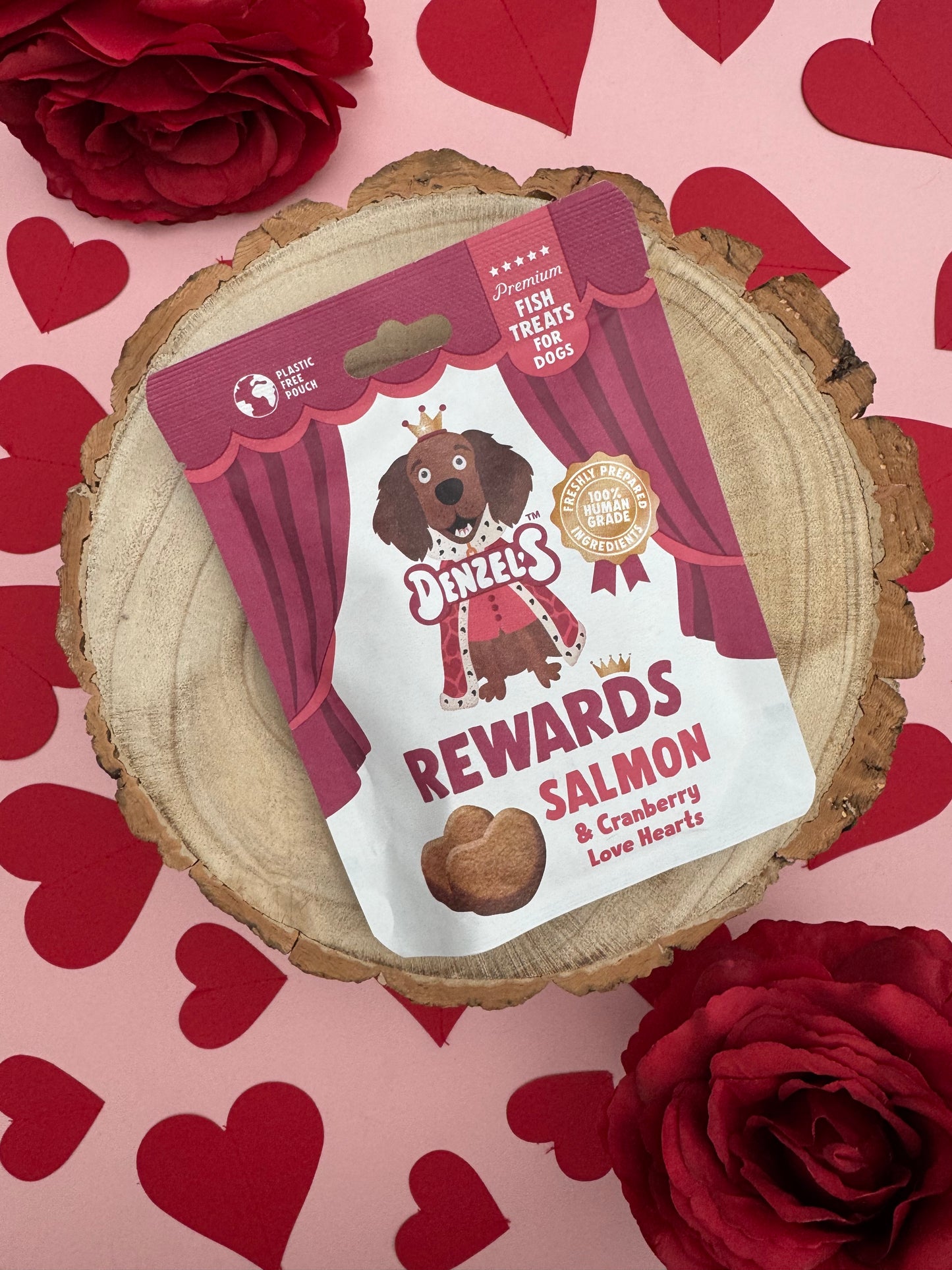 Denzel's Salmon & Cranberry Love Hearts