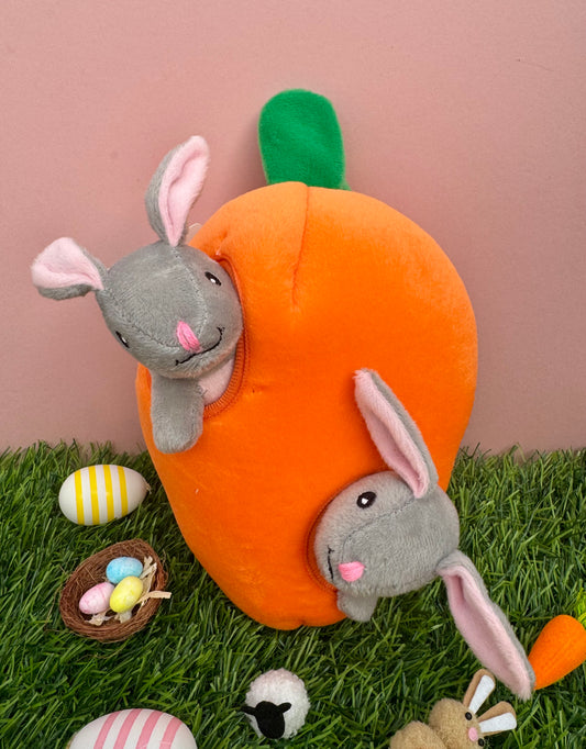 Zippy Burrow - Bunny n Carrot Snuffle Toy