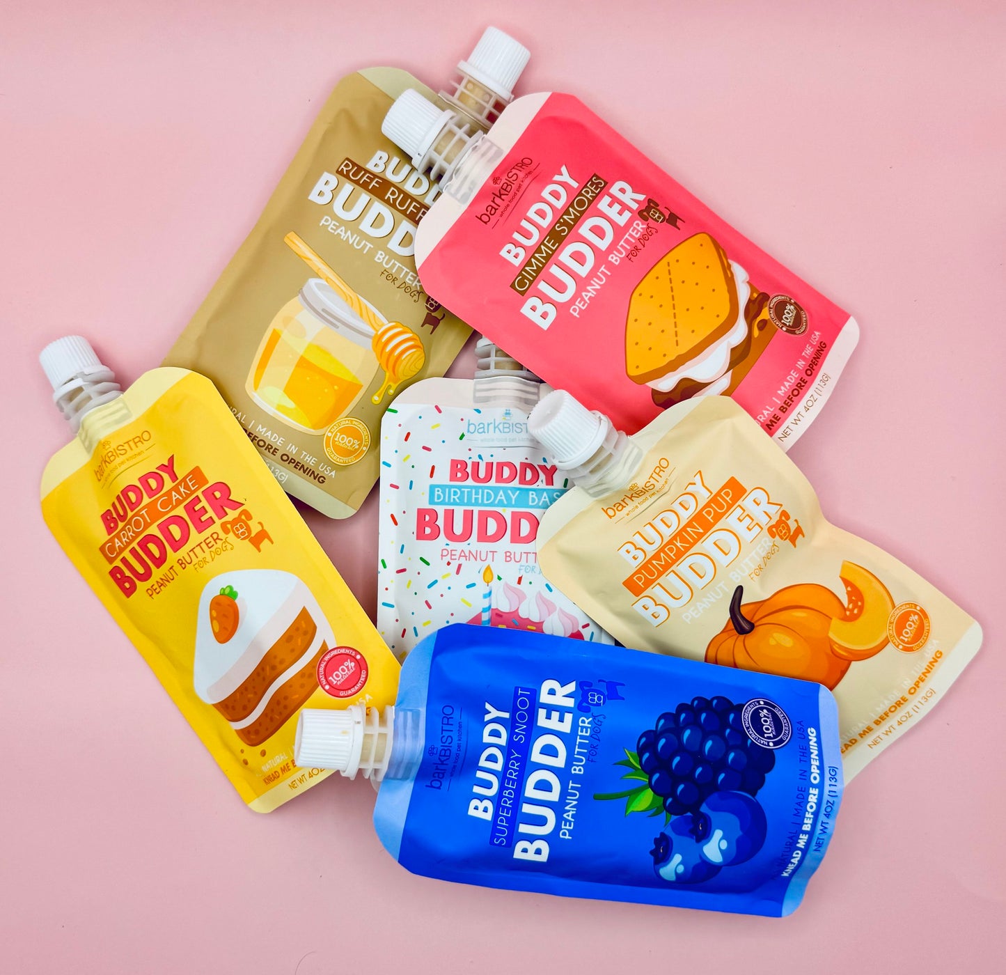 Bark Bistro Peanut Butter Birthday Bash Squeezy Pack