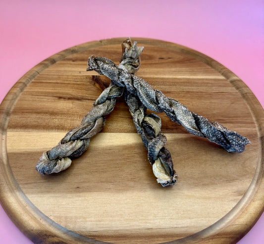 Dried Cod Fish Skin Twists