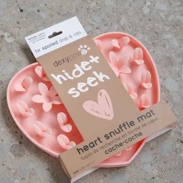 Dexy Paws | Blush Pink Heart Enrichment Snuffle Mat