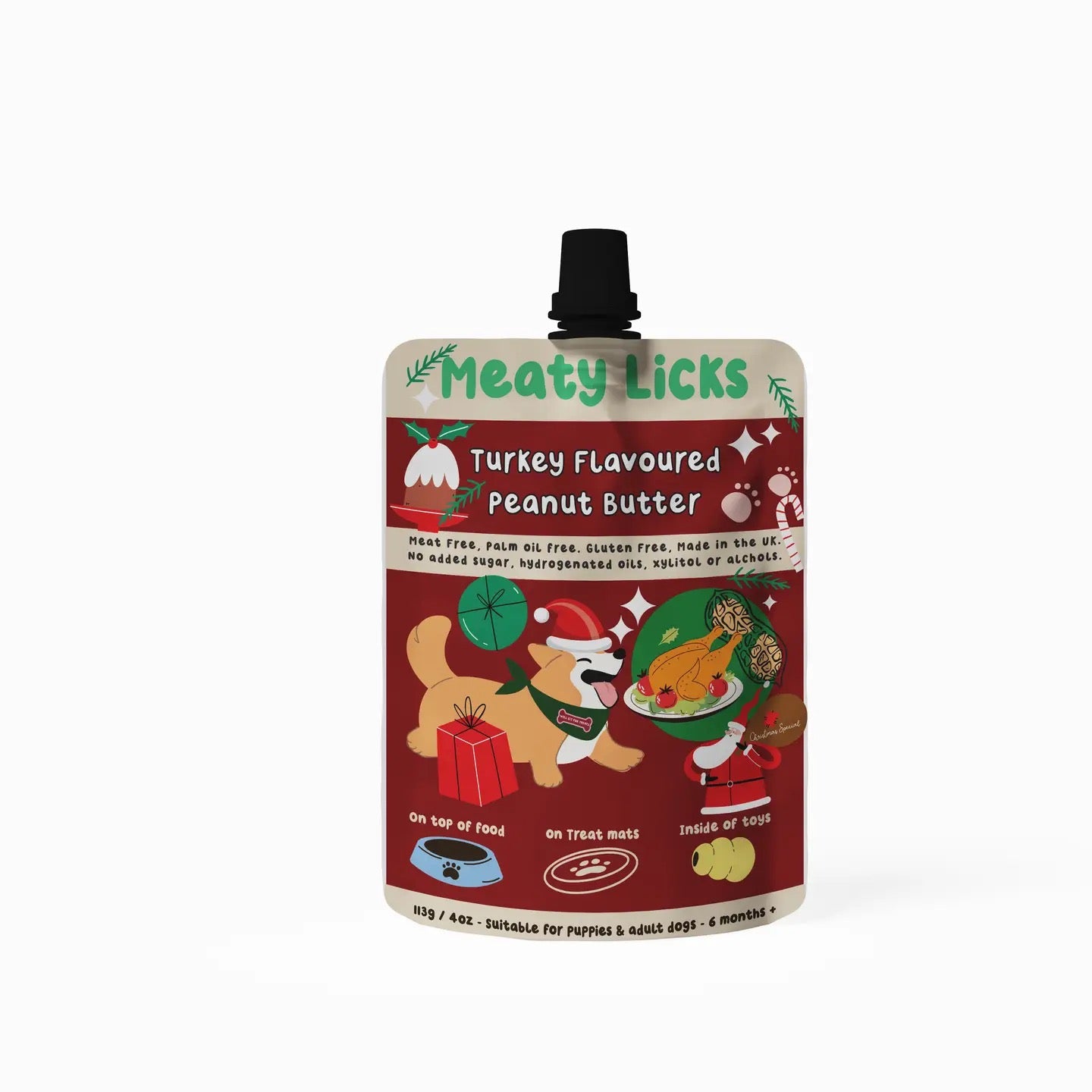 Meaty Licks Peanut Butter Pouch | Various Flavours