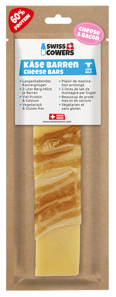 SwissCowers Cheese Bars Bacon | Large