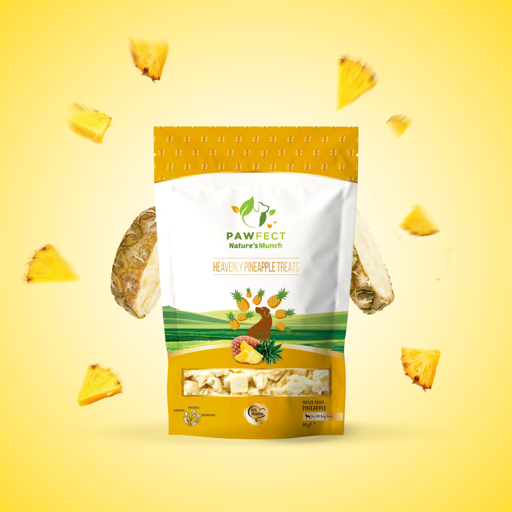 Pawfect Nature's Munch Freeze Dried Tangy Pineapple Treats
