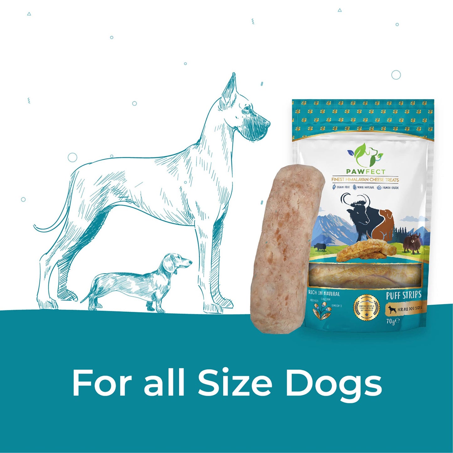 Himalayan Cheese Puff Strips for Dogs