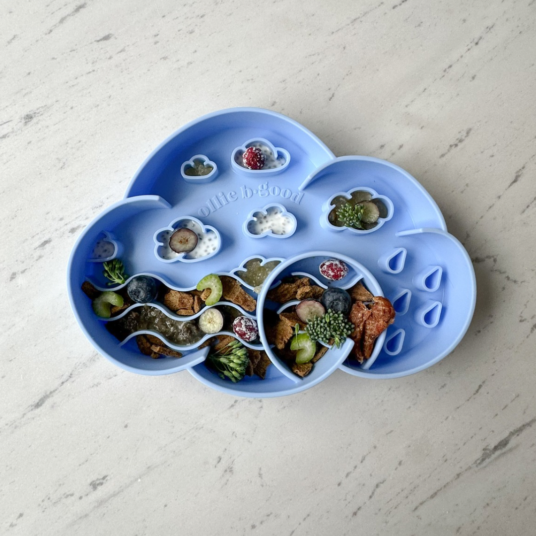 Ollie B Good | Cloud slow feeder bowl | butterfly pea