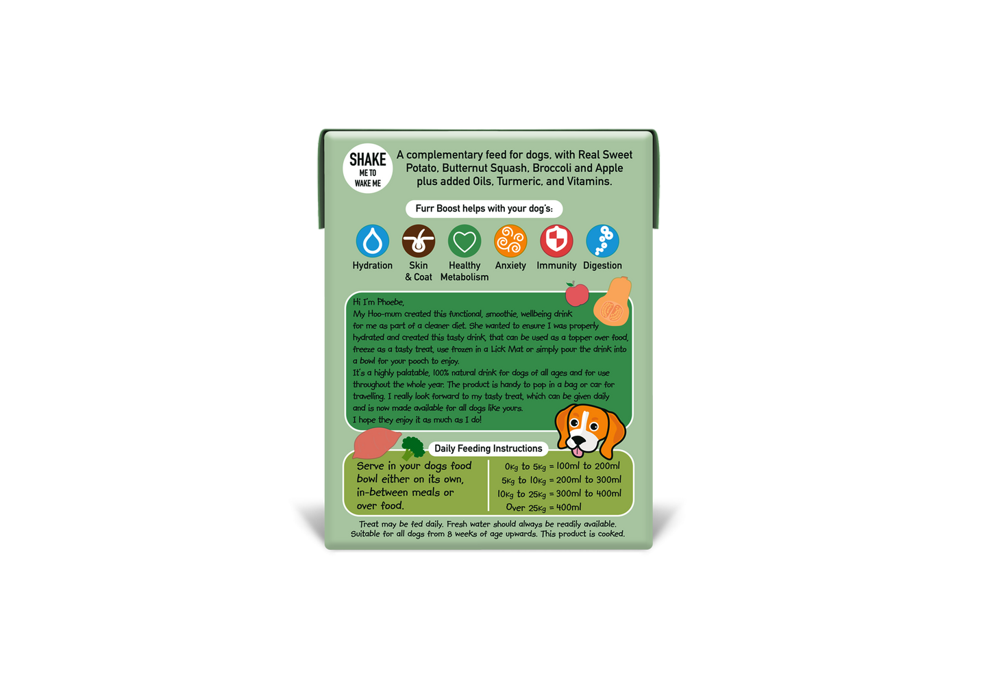 Furr Boost - Plant-Based Vegan Dog Food, Hydrating Smoothie, 400ml
