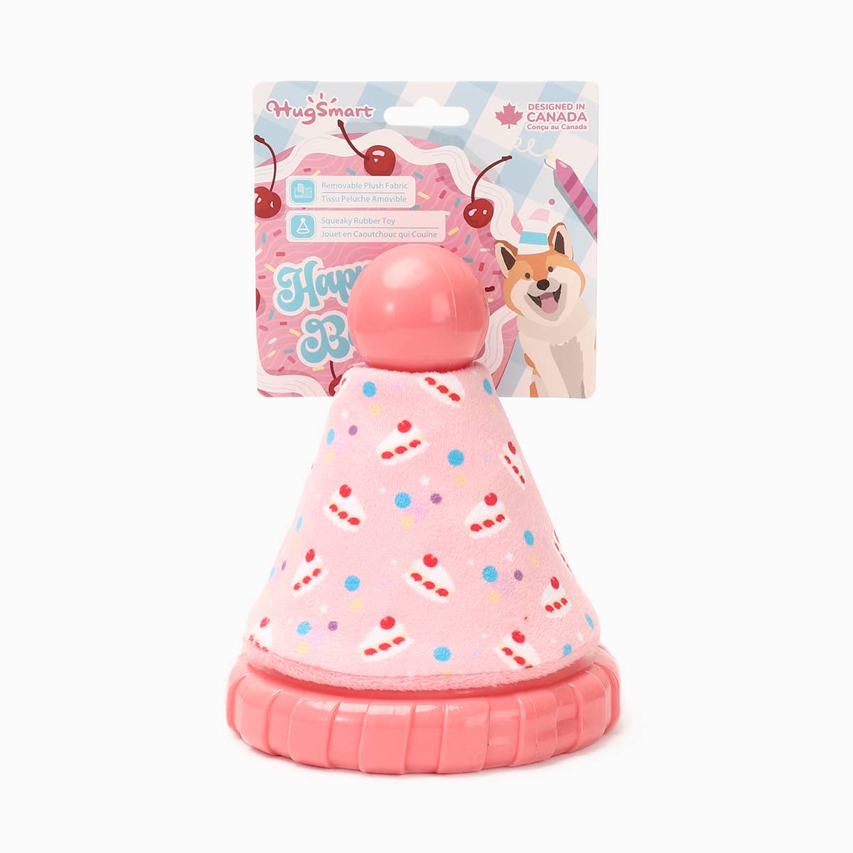 HugSmart Pet - Yappy Birthday |  Pink Party Hat