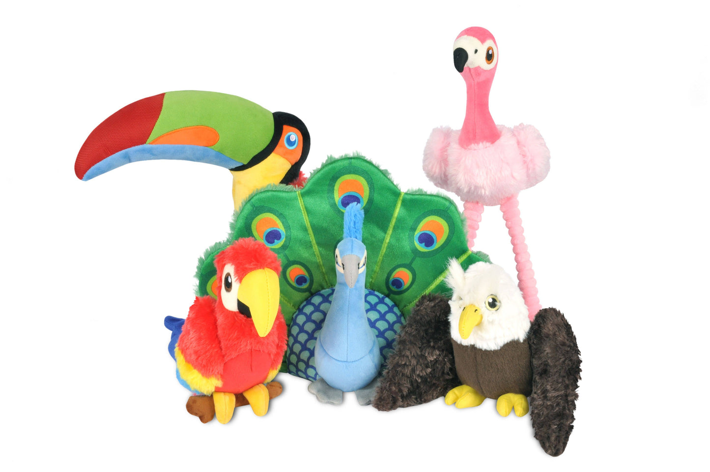 Peacock Plush Dog Toy