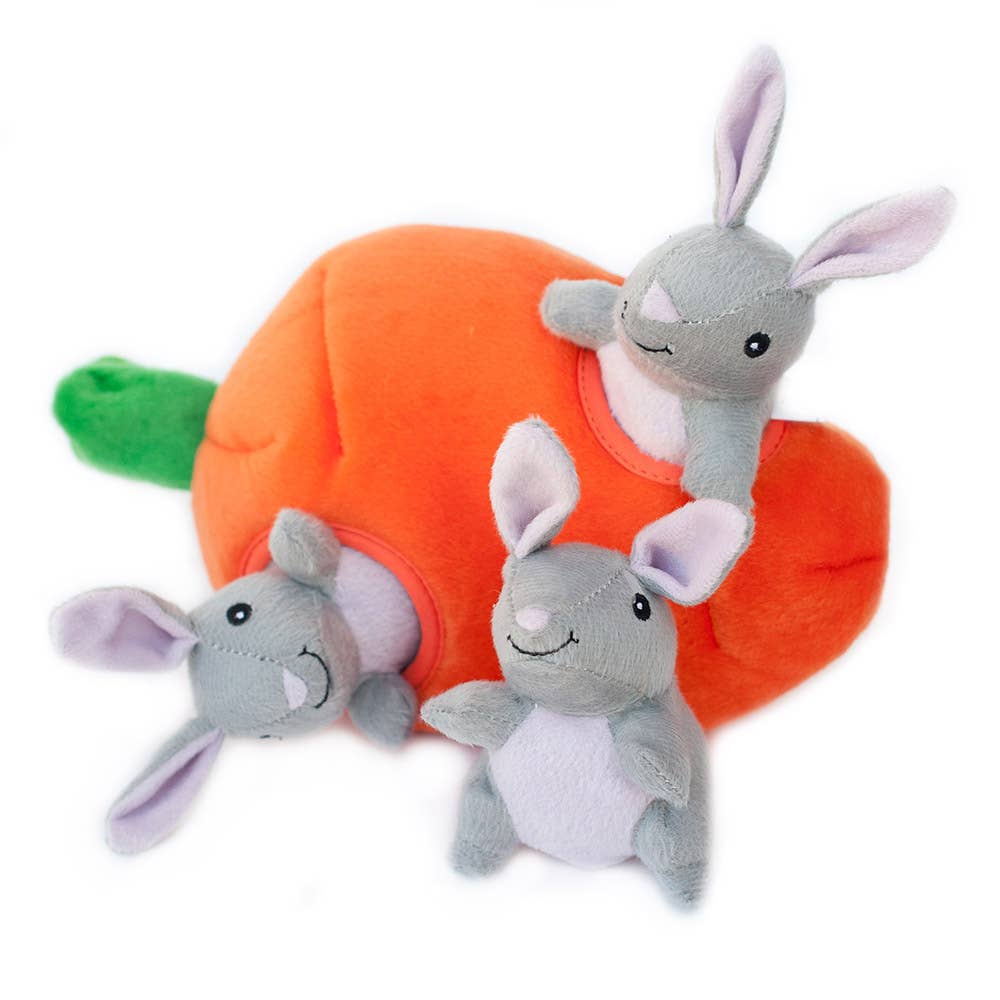 Zippy Burrow - Bunny n Carrot Snuffle Toy